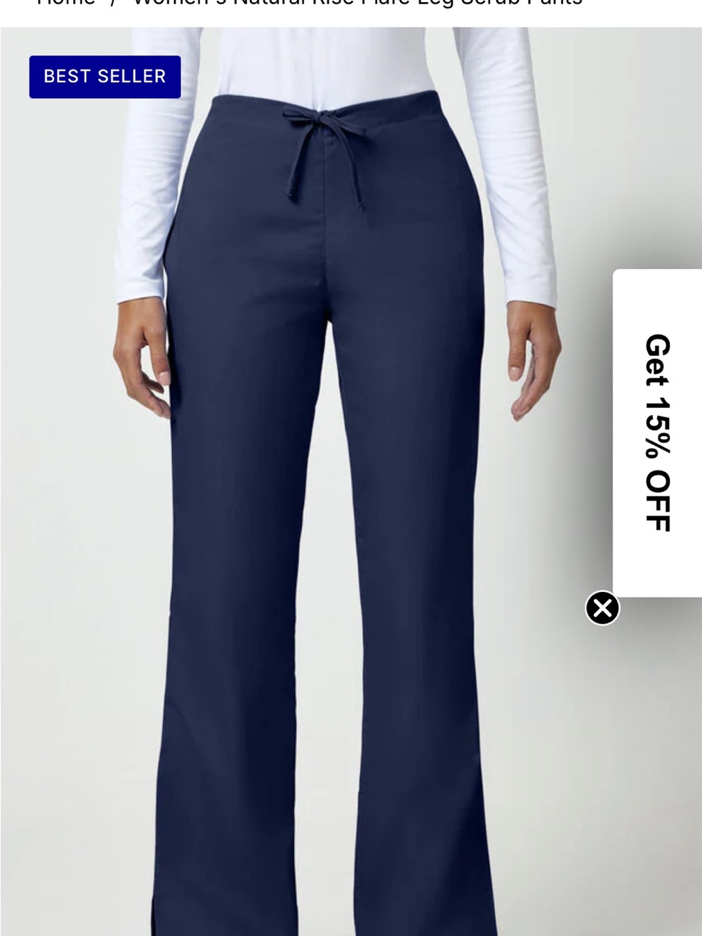 Flare-Leg Drawstring Pants in Navy
